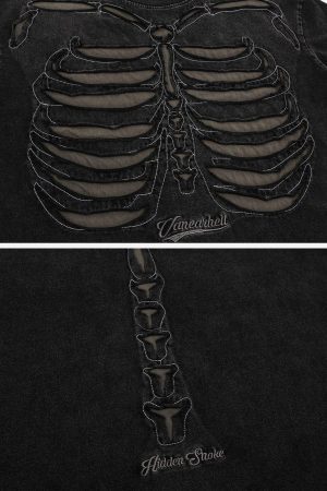 Concert Outfit Skull Distressed Wash Tee