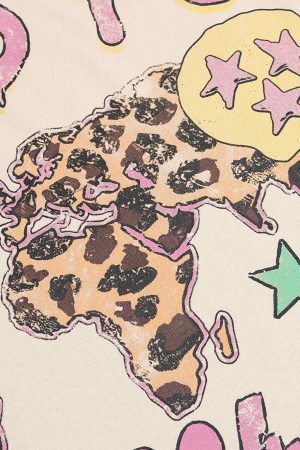 Concert Outfit Skull Print Crew Neck T-Shirt