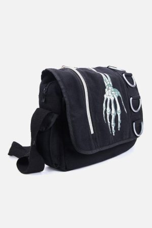 Concert Outfit Skull Print Crossbody Bag