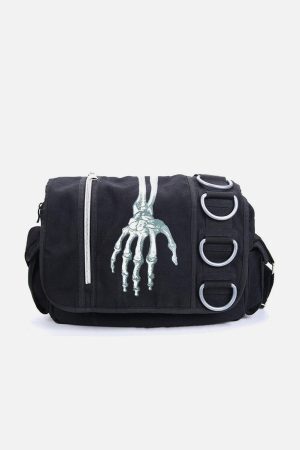 Concert Outfit Skull Print Crossbody Bag
