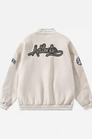 Concert Outfit Skull Sickle Embroidered PU Splicing Jacket