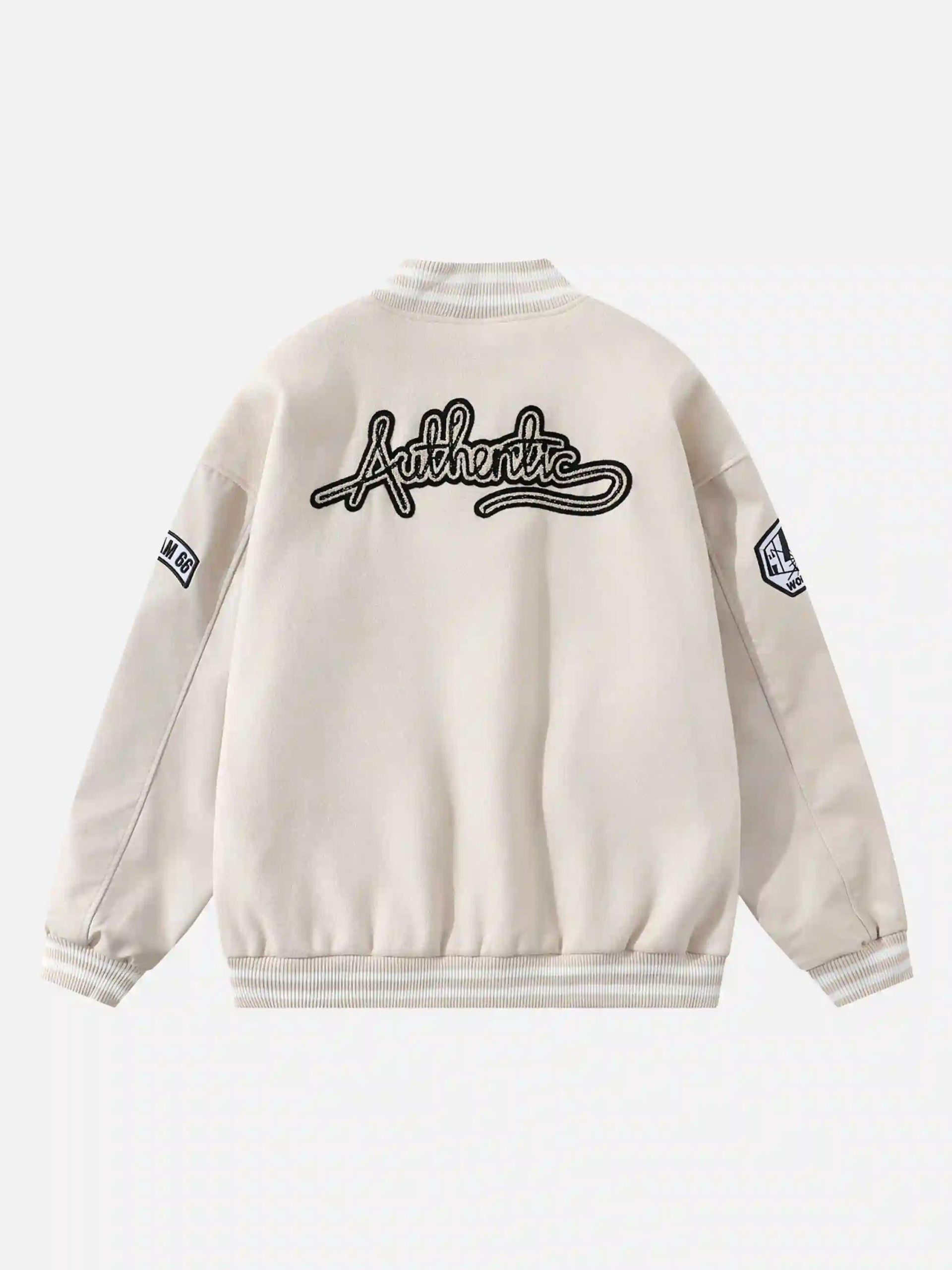 Concert Outfit Skull Sickle Embroidered PU Splicing Jacket Concert Outfit Skull Sickle Embroidered PU Splicing Jacket