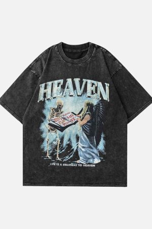 Concert Outfit Skull Vintage High Street Casual T-Shirt