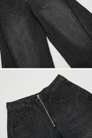 Concert Outfit Slit Fringe Loose Jeans