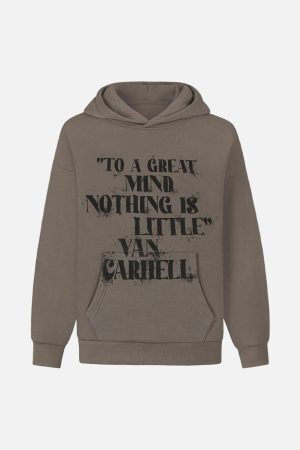 Concert Outfit Smudge-Dyed Letter Print Hoodie