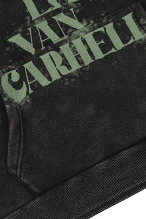 Concert Outfit Smudge-Dyed Letter Print Hoodie