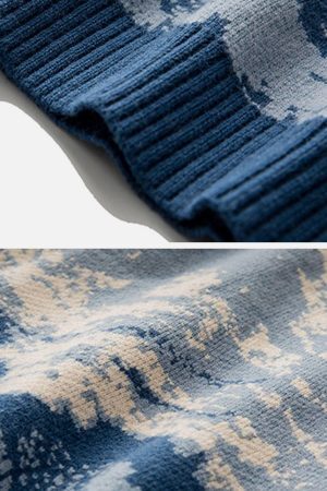 Concert Outfit Snow Mountain Gradient Knit Sweater