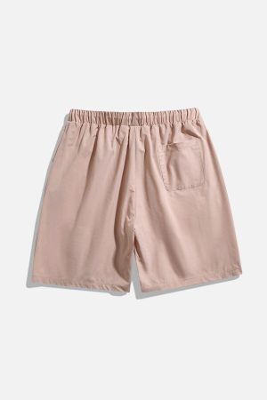 Concert Outfit Solid Big Pocket Drawstring Shorts