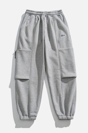 Concert Outfit Solid Big Pocket Joggers