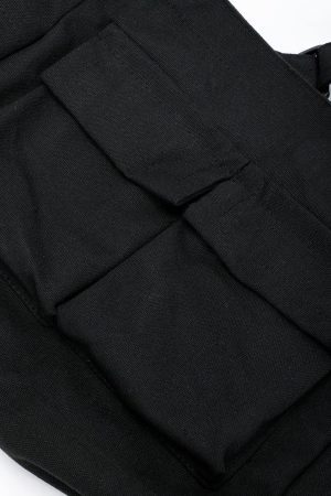 Concert Outfit Solid Color Big Pocket Shoulder Bag