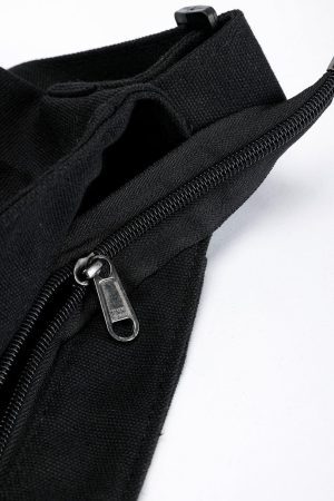 Concert Outfit Solid Color Big Pocket Shoulder Bag