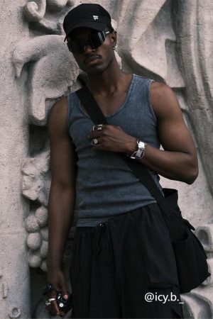 Concert Outfit Solid Color Big Pocket Shoulder Bag