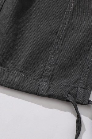 Concert Outfit Solid Color Big Pockets To Tie Feet Pants