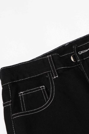 Concert Outfit Solid Color Casual Jeans