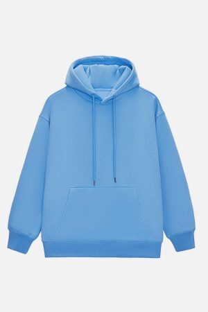 Concert Outfit Solid Color Drawstring Hoodie