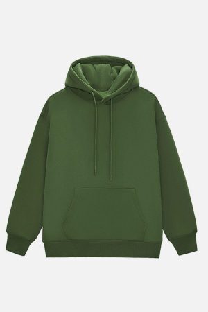 Concert Outfit Solid Color Drawstring Hoodie