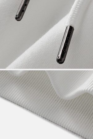 Concert Outfit Solid Color Drawstring Hoodie