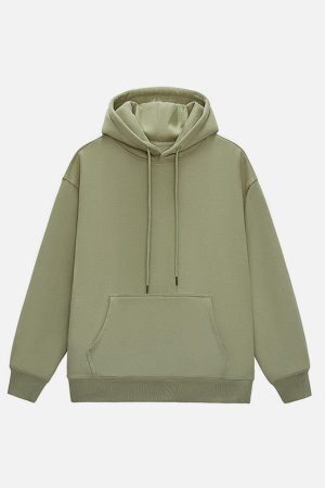 Concert Outfit Solid Color Drawstring Hoodie