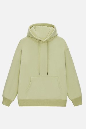 Concert Outfit Solid Color Drawstring Hoodie