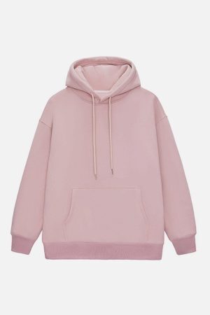 Concert Outfit Solid Color Drawstring Hoodie