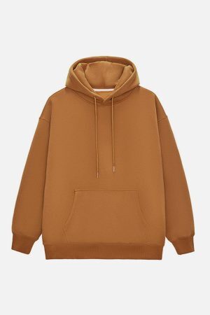 Concert Outfit Solid Color Drawstring Hoodie