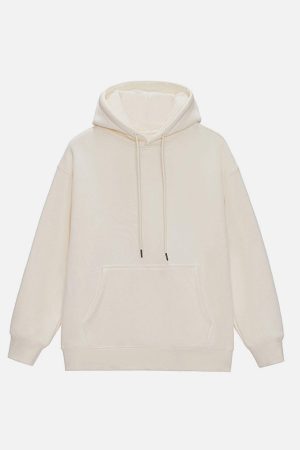 Concert Outfit Solid Color Drawstring Hoodie