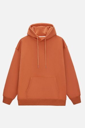 Concert Outfit Solid Color Drawstring Hoodie