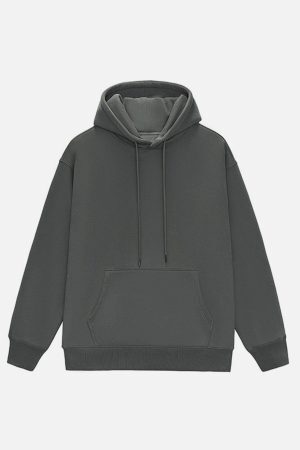 Concert Outfit Solid Color Drawstring Hoodie