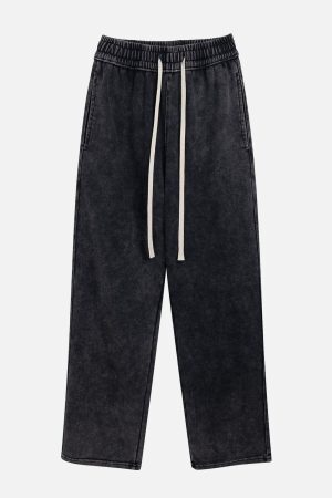 Concert Outfit Solid Color Drawstring Pants