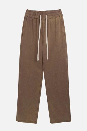 Concert Outfit Solid Color Drawstring Pants