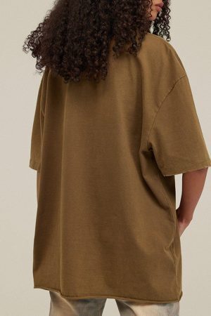 Concert Outfit Solid Color Pullover Tee