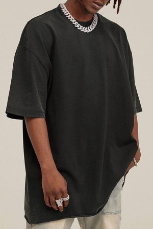 Concert Outfit Solid Color Pullover Tee