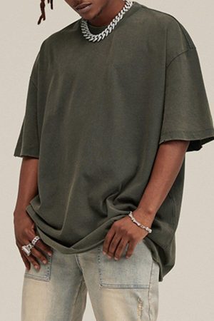 Concert Outfit Solid Color Pullover Tee