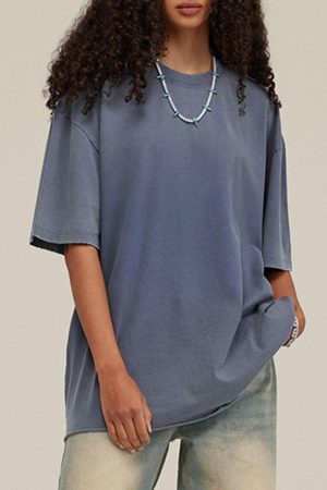 Concert Outfit Solid Color Pullover Tee