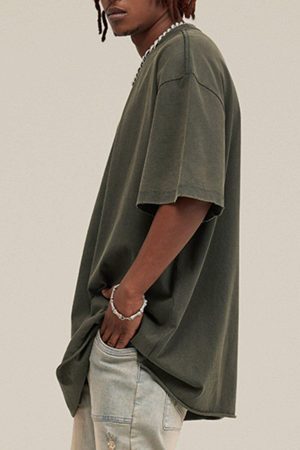 Concert Outfit Solid Color Pullover Tee