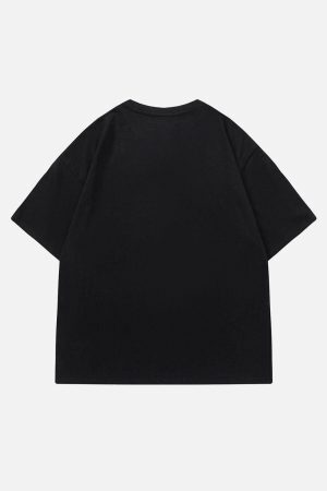 Concert Outfit Solid Color Star Print Tee