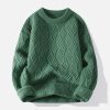 Concert Outfit Solid Color Weave Cozy Sweater