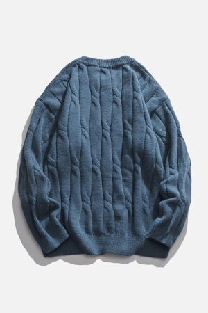 Concert Outfit Solid Color Woven Sweater