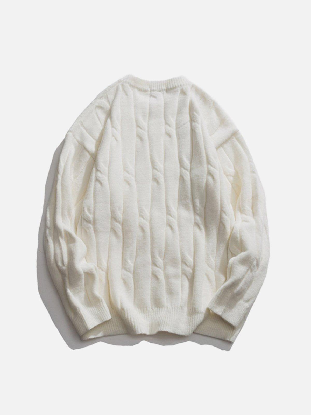 Concert Outfit Solid Color Woven Sweater Concert Outfit Solid Color Woven Sweater