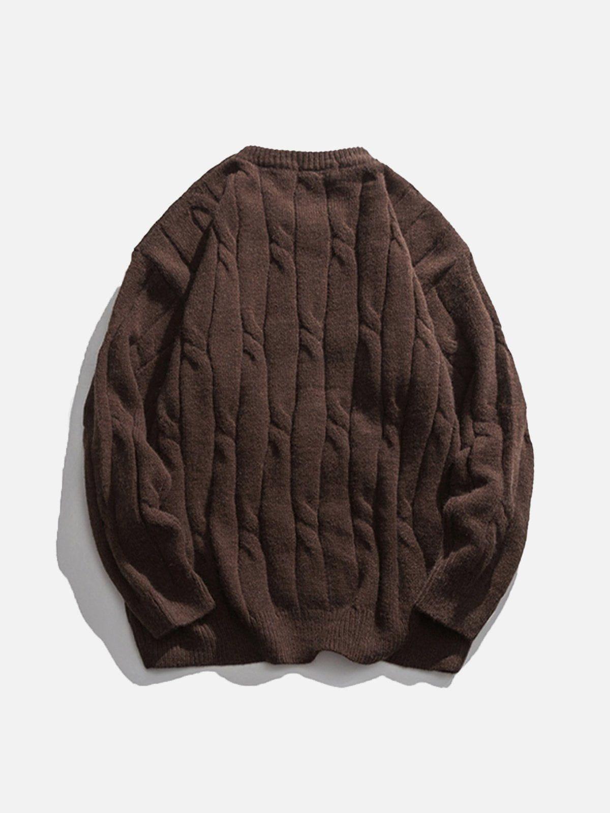 Concert Outfit Solid Color Woven Sweater Concert Outfit Solid Color Woven Sweater