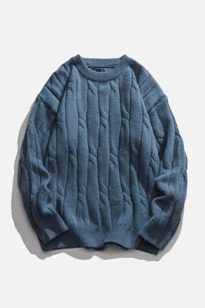 Concert Outfit Solid Color Woven Sweater