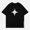 Concert Outfit Solid Color Zipper Star Tee
