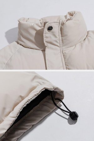 Concert Outfit Solid Detachable Satchel Winter Coat