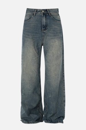 Concert Outfit Solid Vintage Loose Jeans