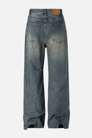 Concert Outfit Solid Vintage Loose Jeans