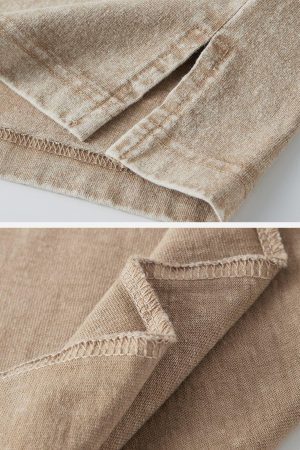 Concert Outfit Solid Washed Essential Cotton Tee