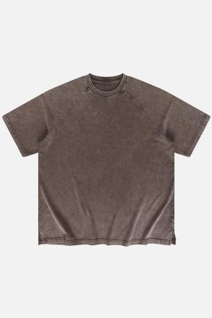 Concert Outfit Solid Washed Essential Cotton Tee
