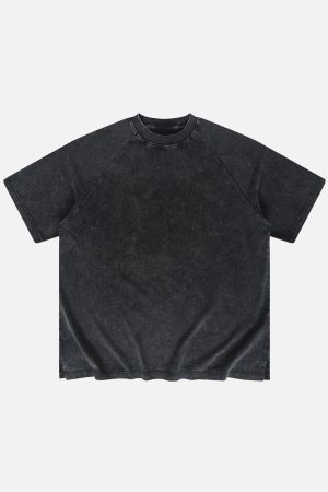 Concert Outfit Solid Washed Essential Cotton Tee