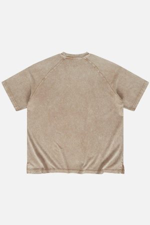 Concert Outfit Solid Washed Essential Cotton Tee