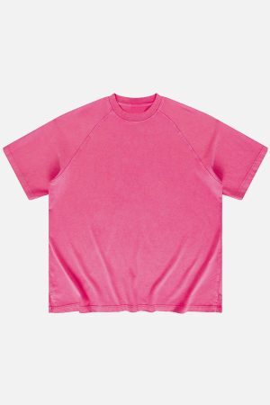 Concert Outfit Solid Washed Essential Cotton Tee